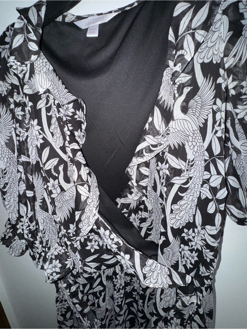 LC Lauren Conrad Black and White Floral Dress - Picture 6 of 8